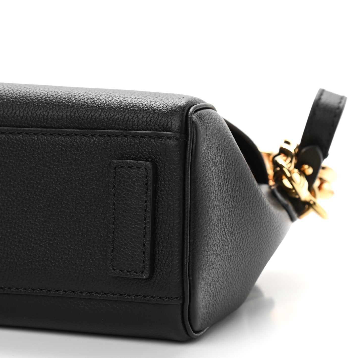 Grained Calfskin Small La Medusa Top Handle Bag Black