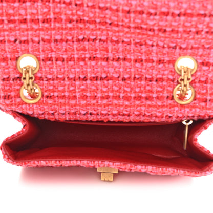 Chanel Tweed Quilted Mini 2.55 Reissue Flap Red Ecru Black 5 of 13