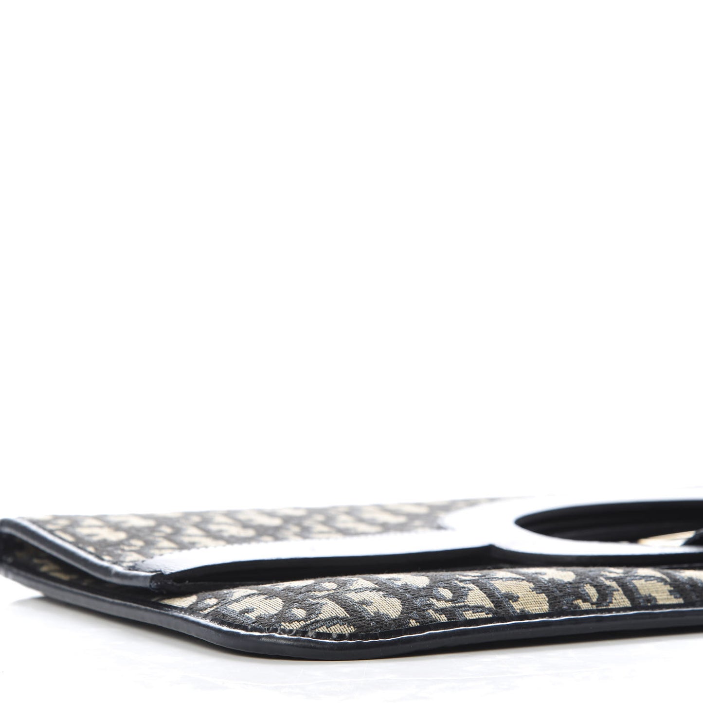 Oblique Fold Over Clutch Blue