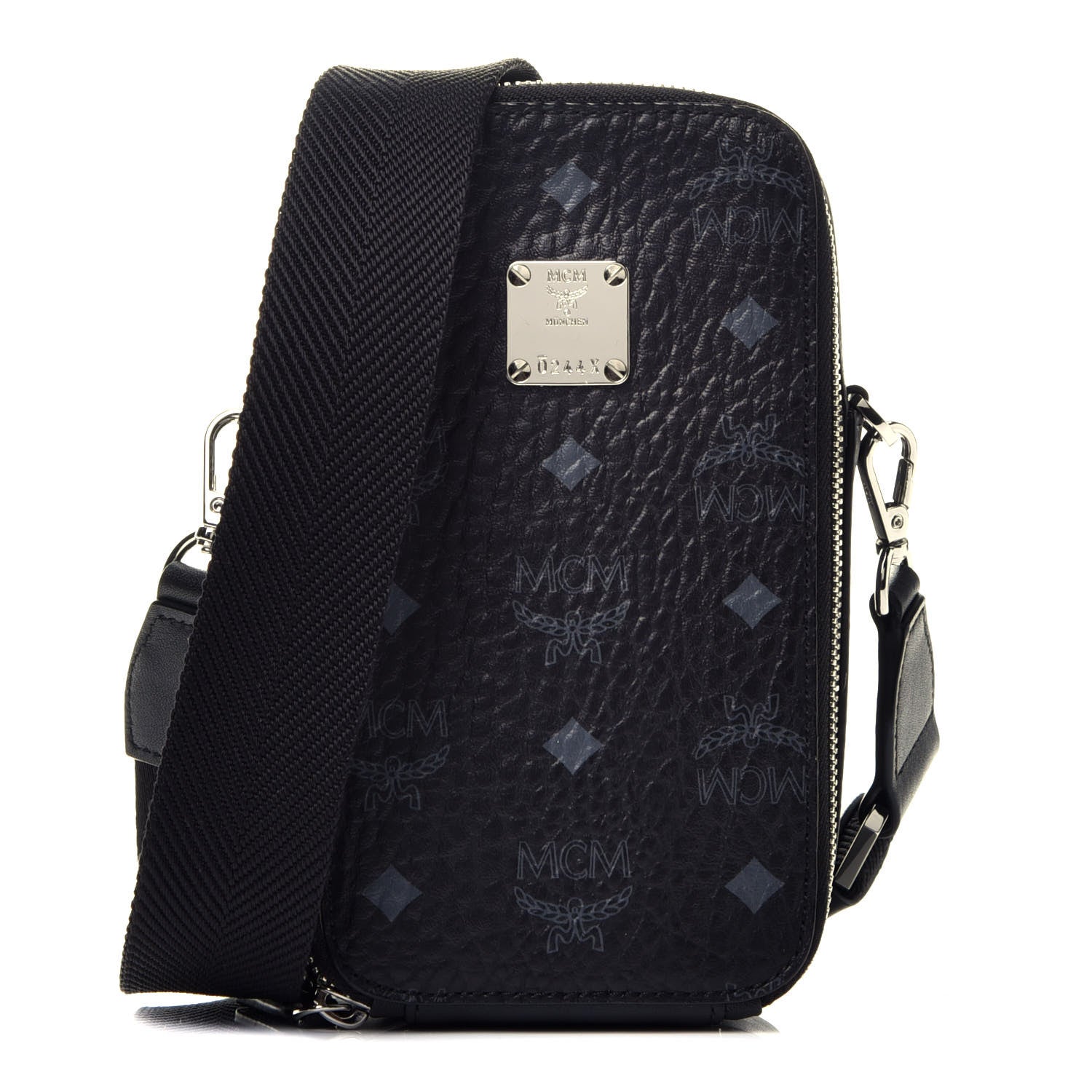 MCM Visetos Crossbody Pouch Black 1 of 8