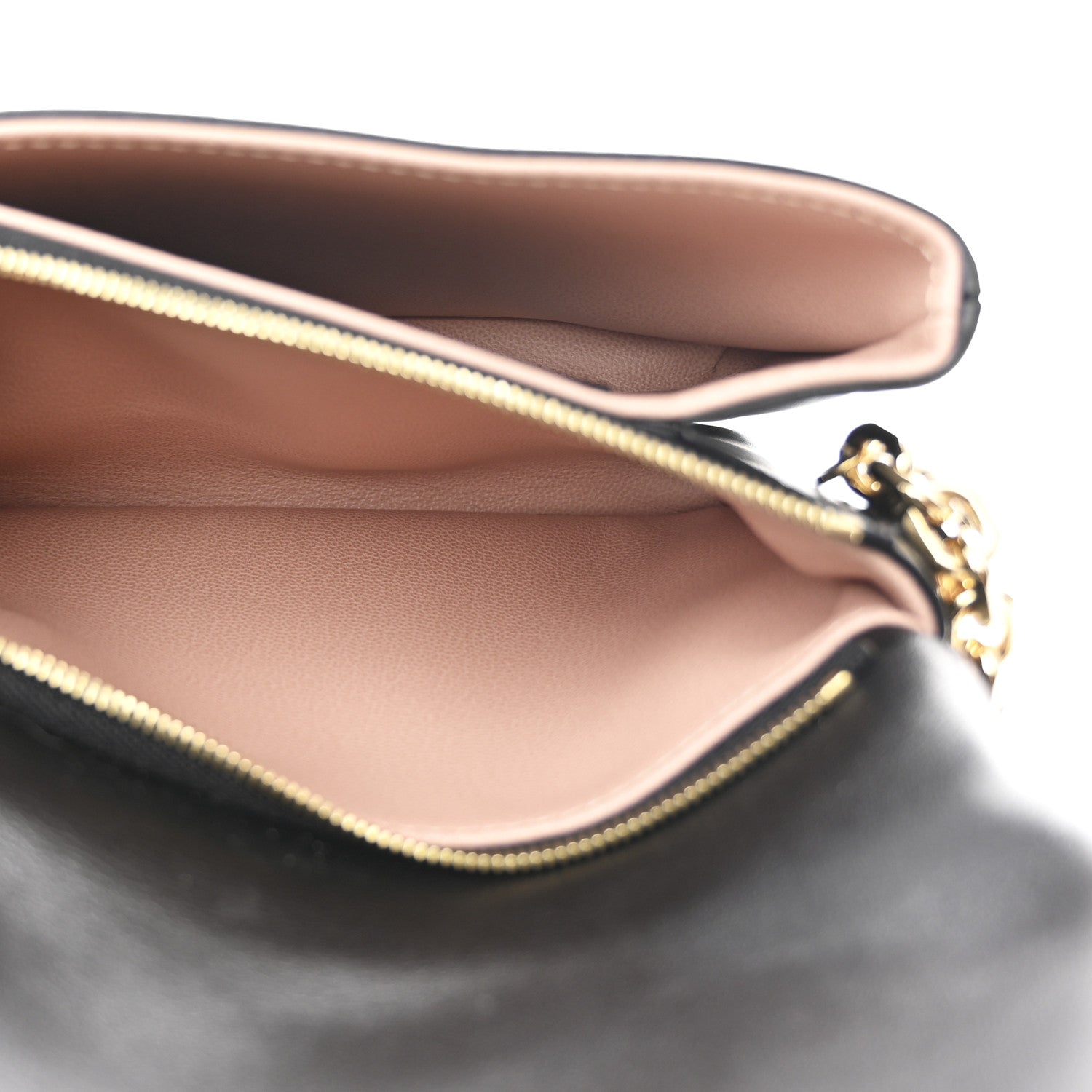 Louis Vuitton Lambskin Embossed Monogram Pochette Coussin Black 6 of 12