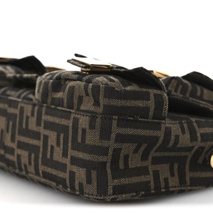Fendi Fabric Jacquard FF 1974 Multipocket Baguette Tobacco Moro 10 of 14