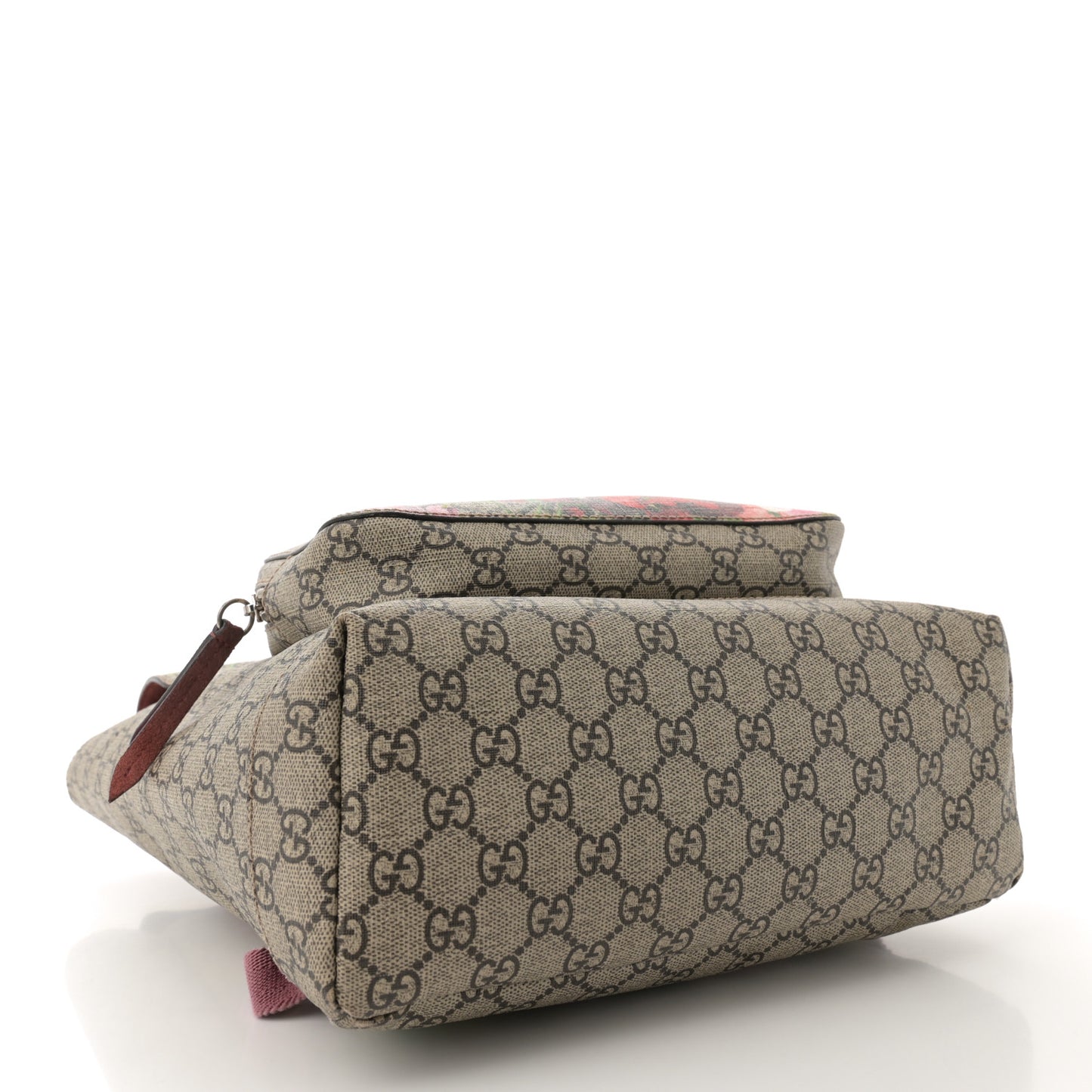 GG Supreme Monogram Blooms Medium Single Buckle Backpack Beige Multicolor Dry Rose