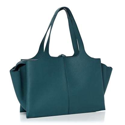 Celine Baby Grained Calfskin Medium Tri-Fold Bag Ocean 2 of 9