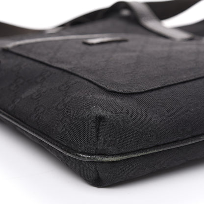 Gucci Monogram Flat Messenger Bag Black 9 of 10