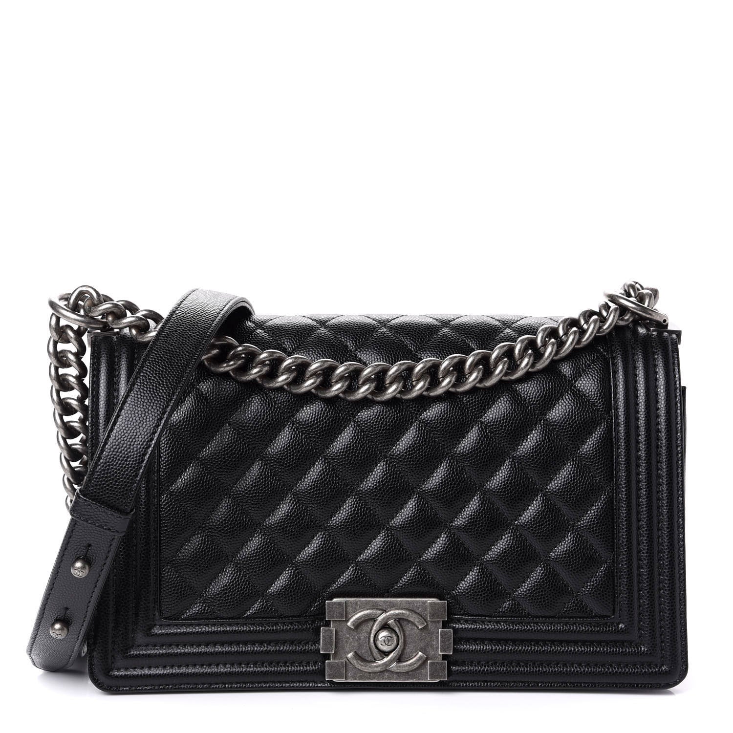 Chanel Caviar Quilted Medium Boy Flap Black 1 of 11