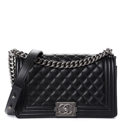 Chanel Caviar Quilted Medium Boy Flap Black 1 of 11