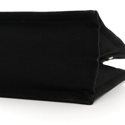 Saint Laurent Canvas Calfskin Leopard Print Rive Gauche Noe Tote Natural Black 10 of 11