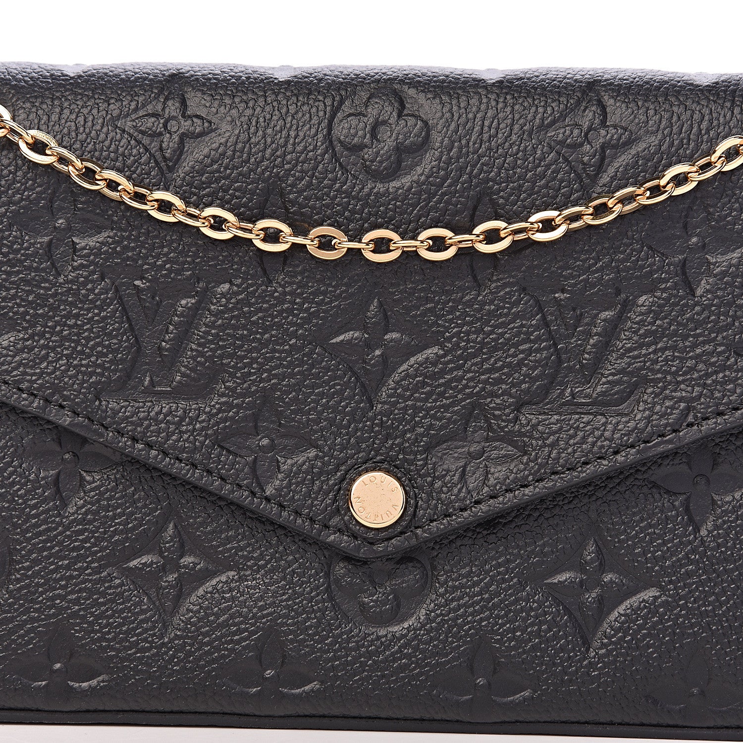Louis Vuitton Empreinte Pochette Felicie Chain Wallet Black 8 of 12