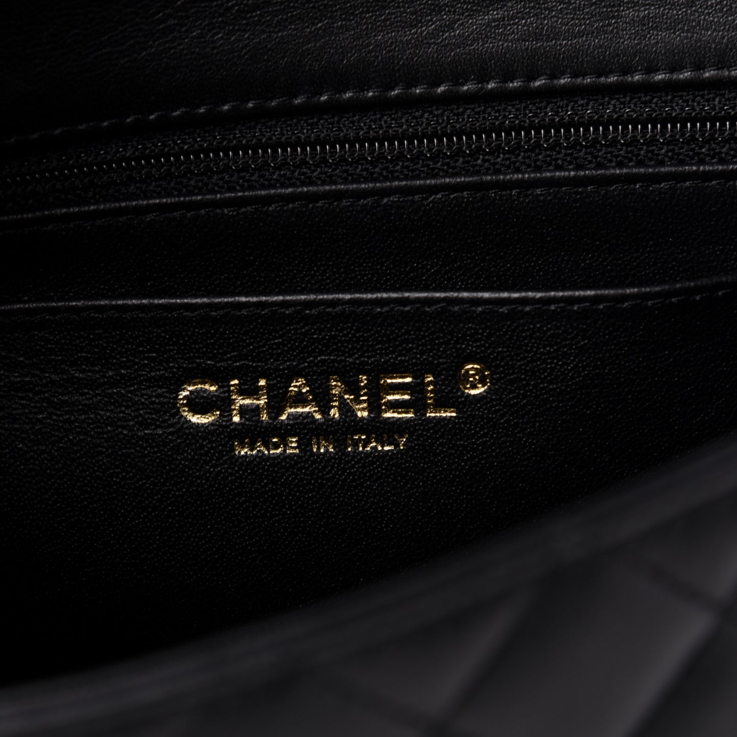 Lambskin Quilted Mini Rectangular Flap Black