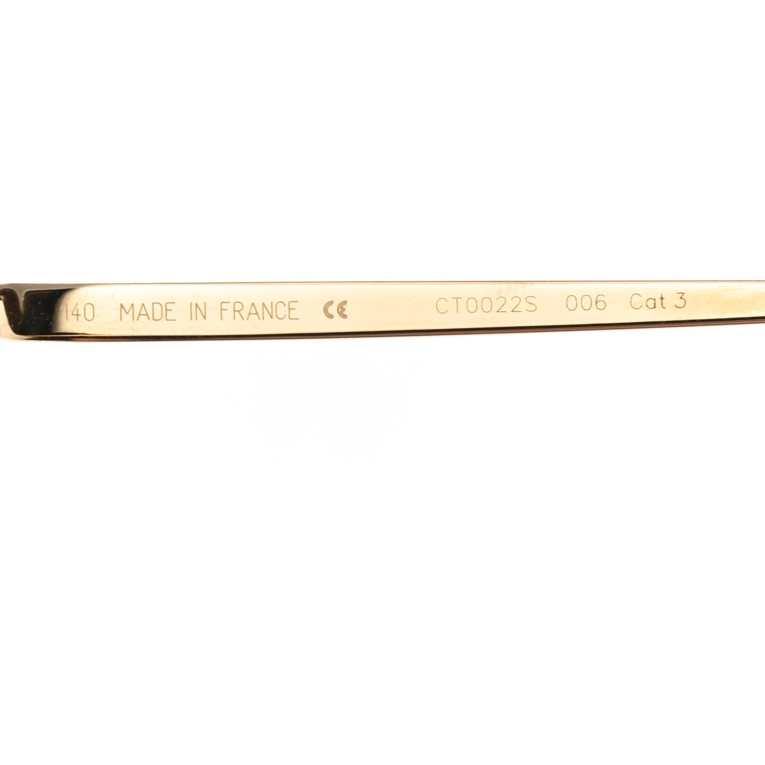 Cartier Panthere De Cartier Round Sunglasses Gold 6 of 7