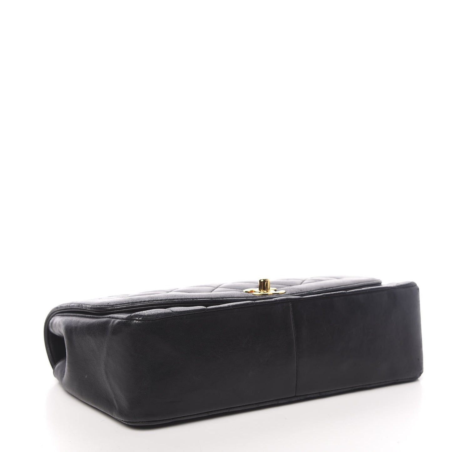 Lambskin Quilted Small Single Flap Black