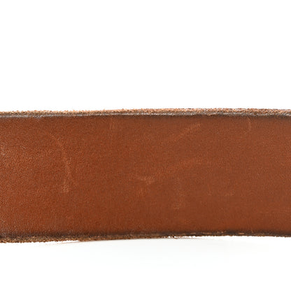 Gucci Calfskin Brass Feline Buckle Belt 80 32 Toscano 7 of 9