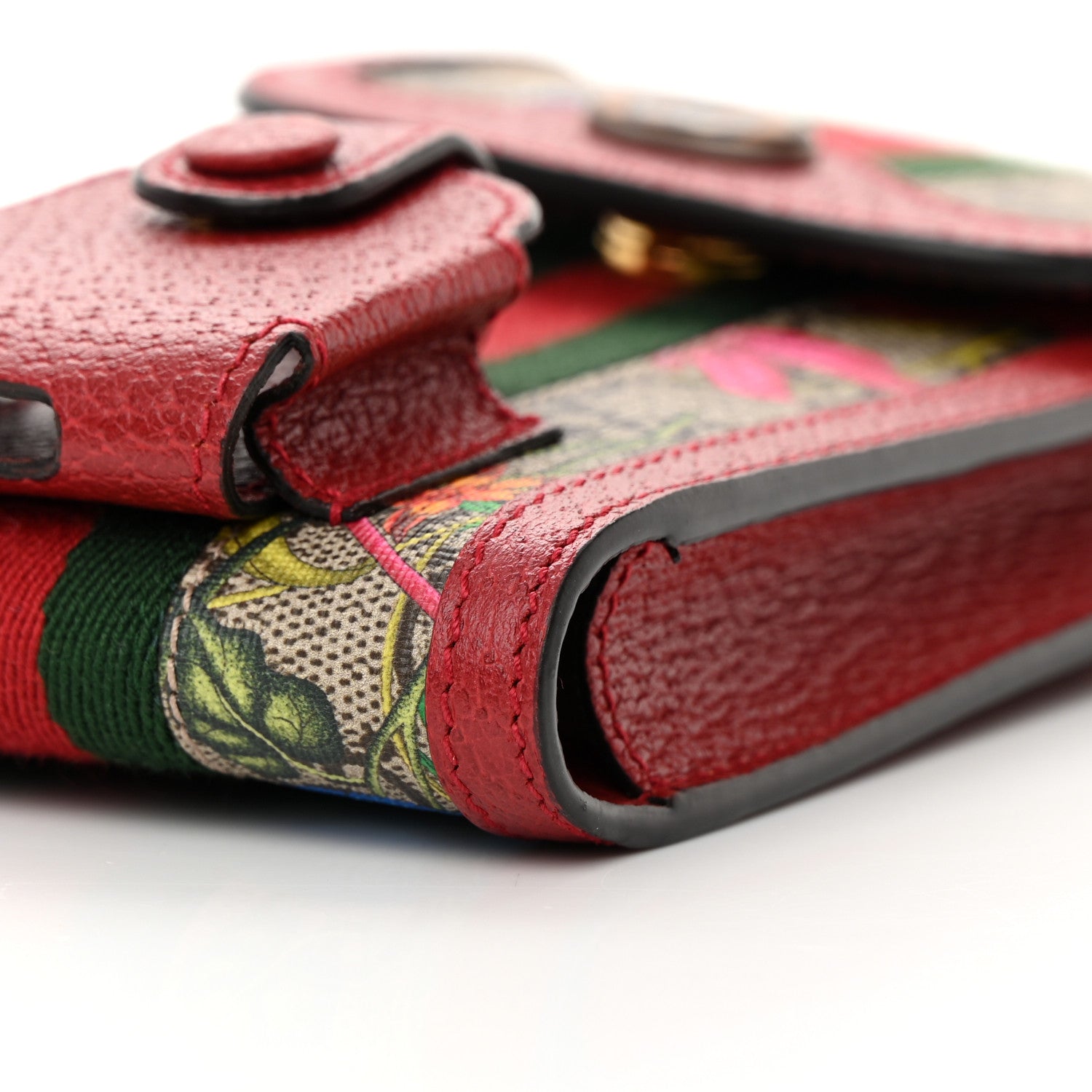 Gucci GG Supreme Monogram Flora Ophidia Phone Case Crossbody Red 9 of 12
