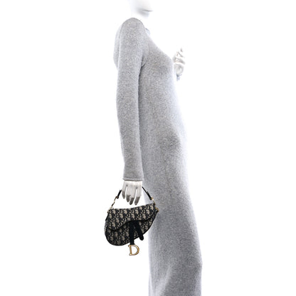Christian Dior Oblique Mini Saddle Bag Blue 2 of 10
