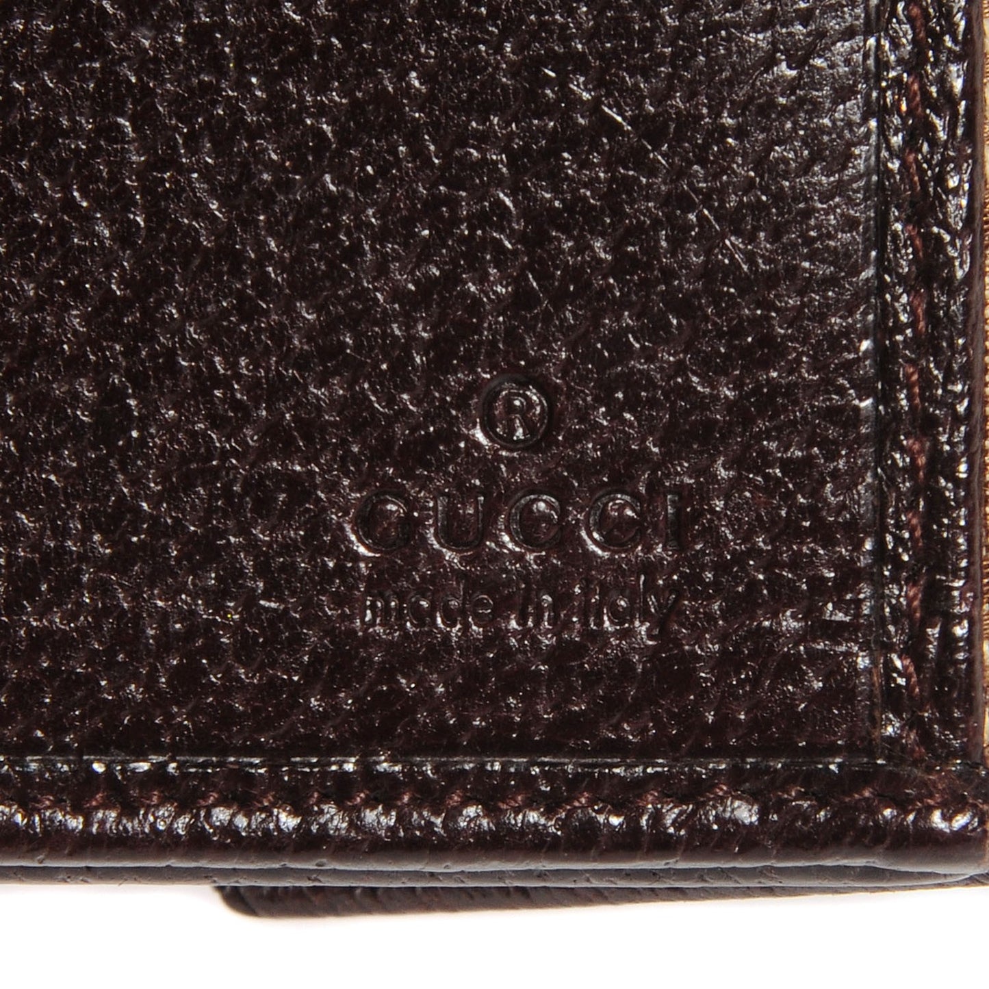 Monogram Metal Bar Continental Flap Wallet Beige Ebony Dark Brown