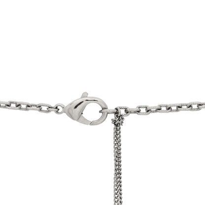 Chanel Pearl Baguette Crystal CC Long Necklace Silver 4 of 6