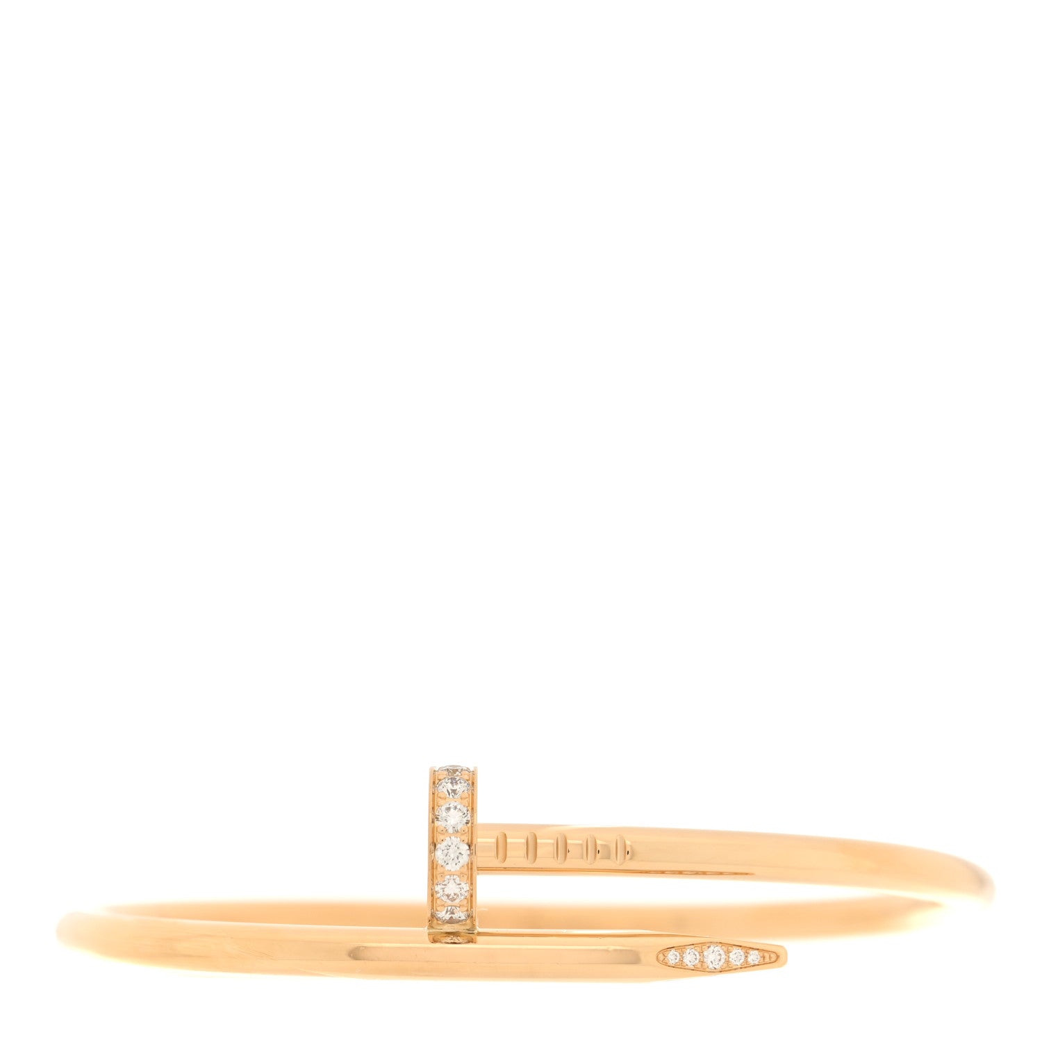 Cartier 18K Yellow Gold Diamond Juste Un Clou Bracelet 17 1 of 4
