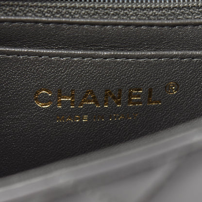 Chanel Lambskin Quilted Mini Rectangular Flap Dark Grey 5 of 9