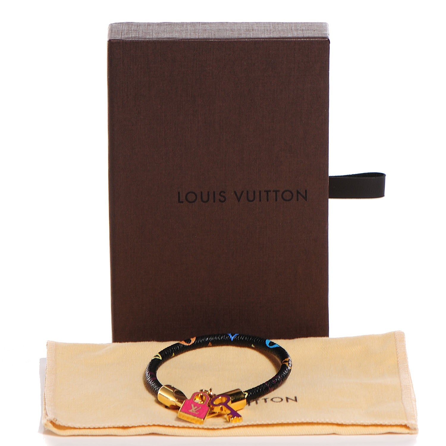 Louis Vuitton Monogram Multicolor Luck It Bracelet 19 Black 3 of 5