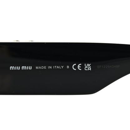Miu Miu Acetate Oval Glimpse Sunglasses SMU11W Black 5 of 6