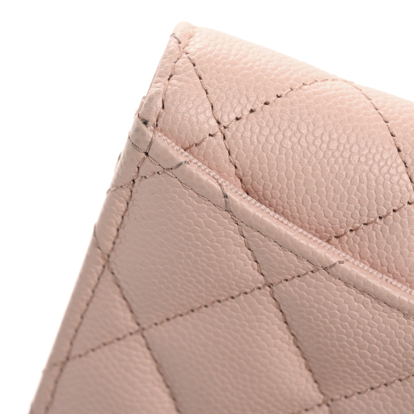 Caviar Quilted Medium Flap Wallet Light Pink