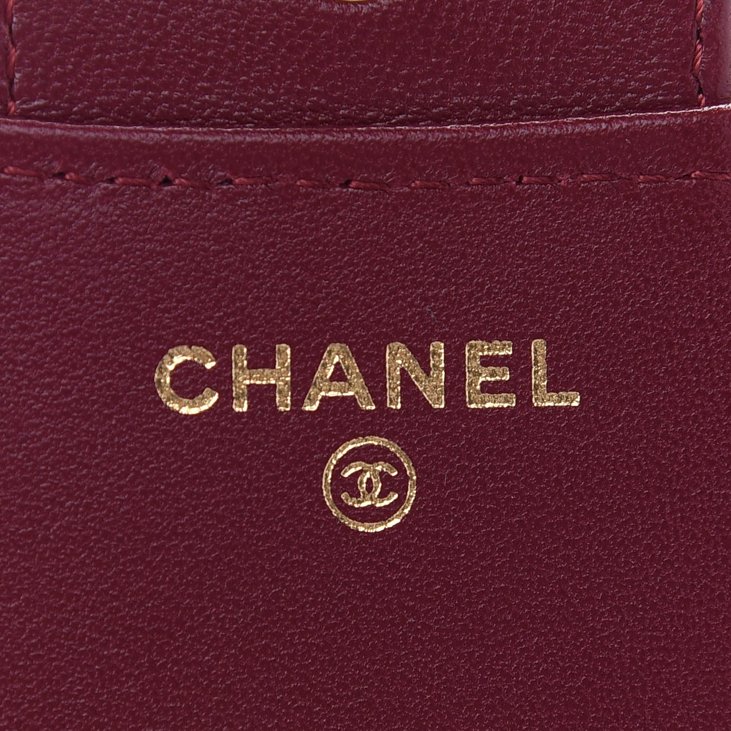 Chanel Lambskin Quilted Top Handle Flap Coin Purse With Chain Burgundy 6 of 11