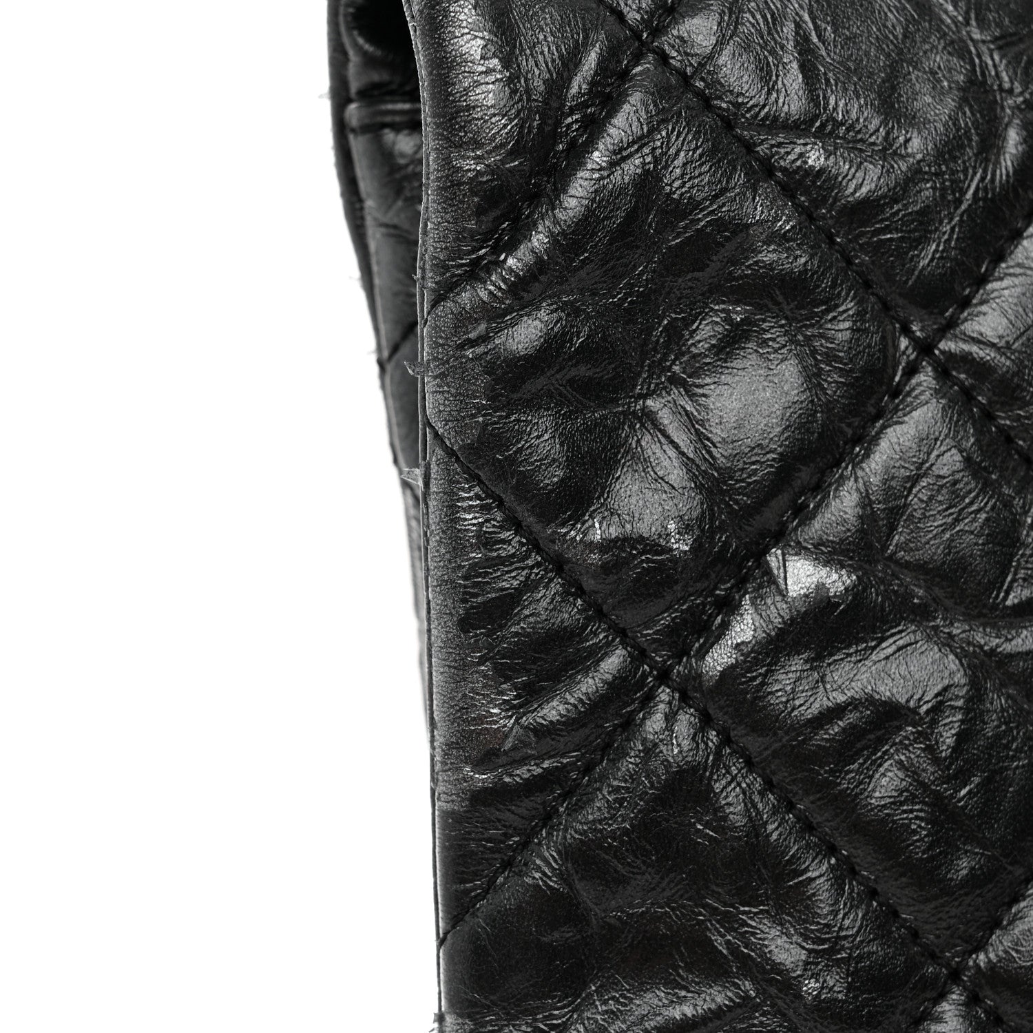 Chanel Metallic Crumpled Calfskin Big Bang Large Flap Bag Black 14 of 15
