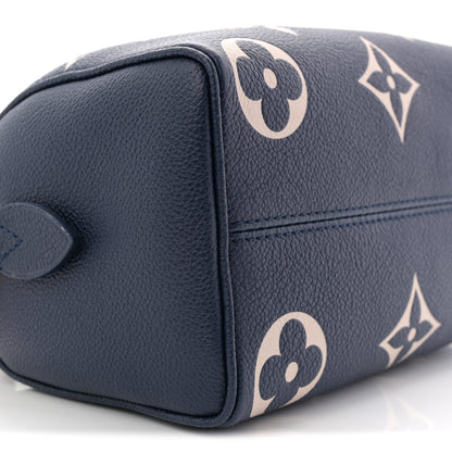 Louis Vuitton Empreinte Monogram Giant Speedy Bandouliere 20 Navy Creme 8 of 9