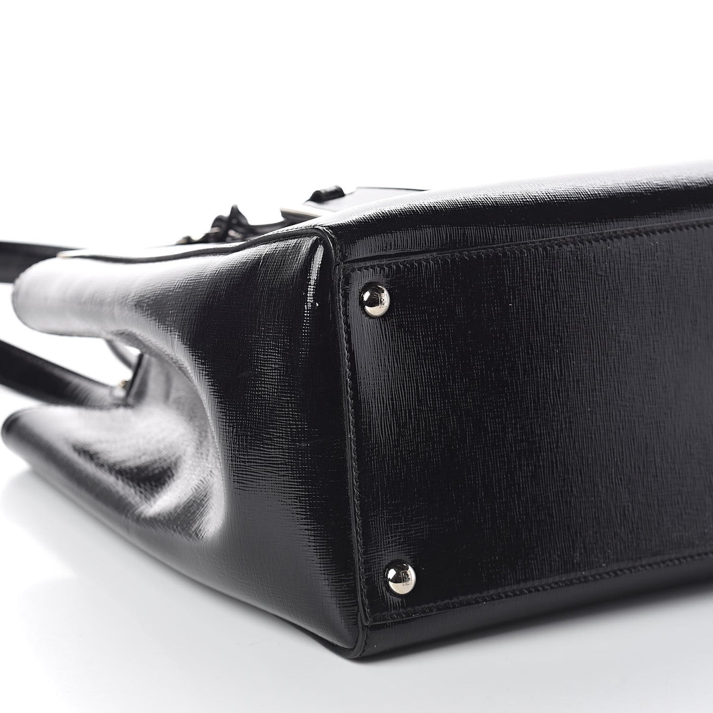 Patent Vitello Elite Regular 2Jours Tote Black