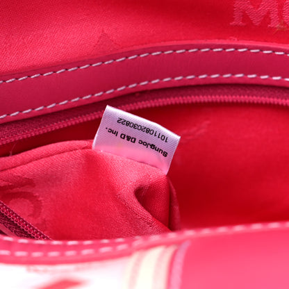MCM Visetos Medium Boston Bag Pink White 7 of 15