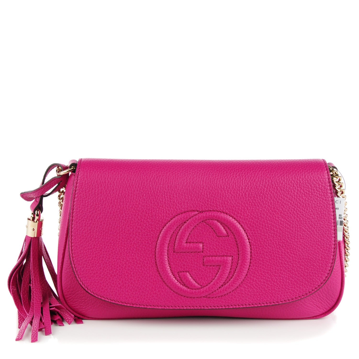 Gucci Cellarius Calfskin Medium Soho Flap Crossbody Bright Bouganville 1 of 7