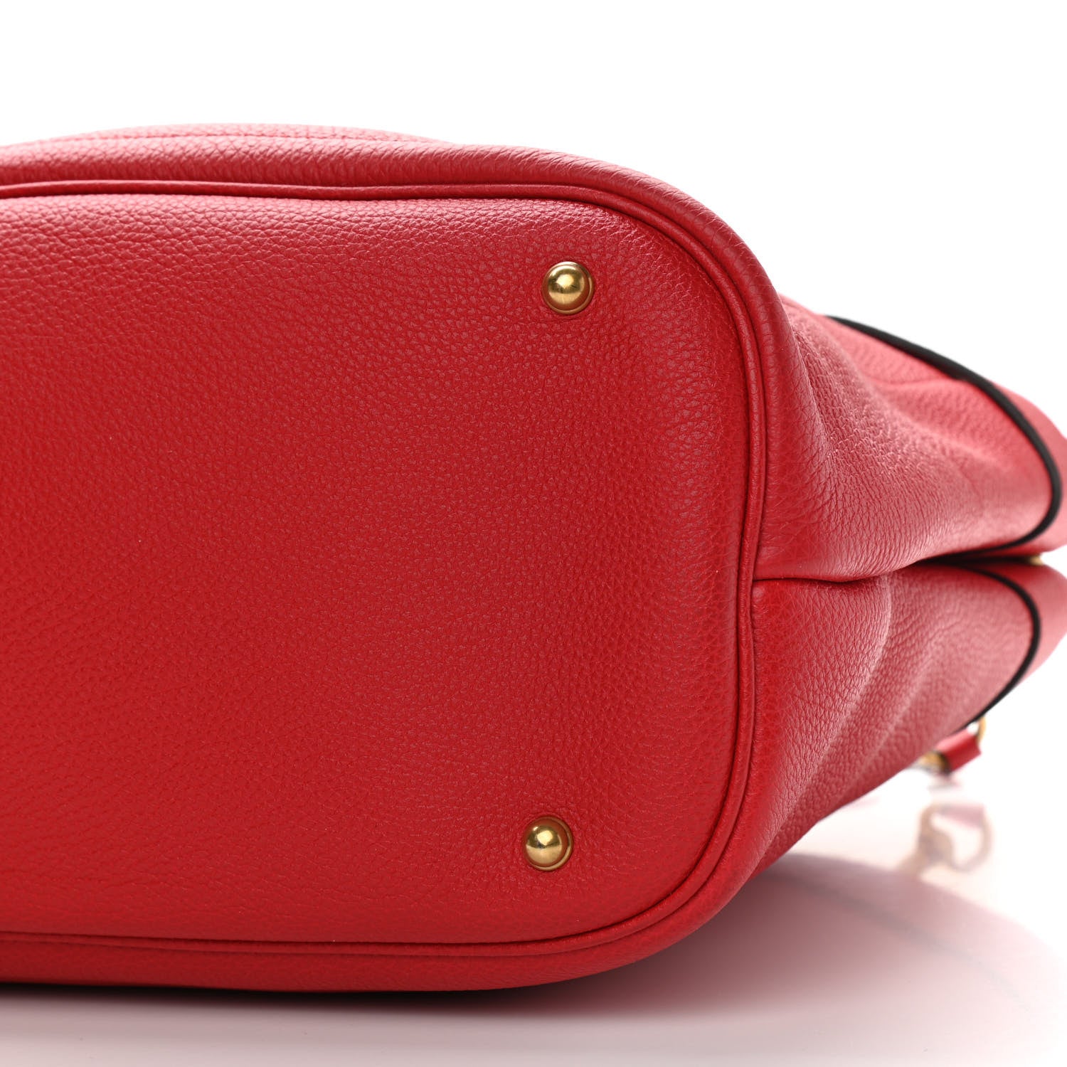 Gucci Textured Calfskin Large Bright Bit Tote Red 11 of 13