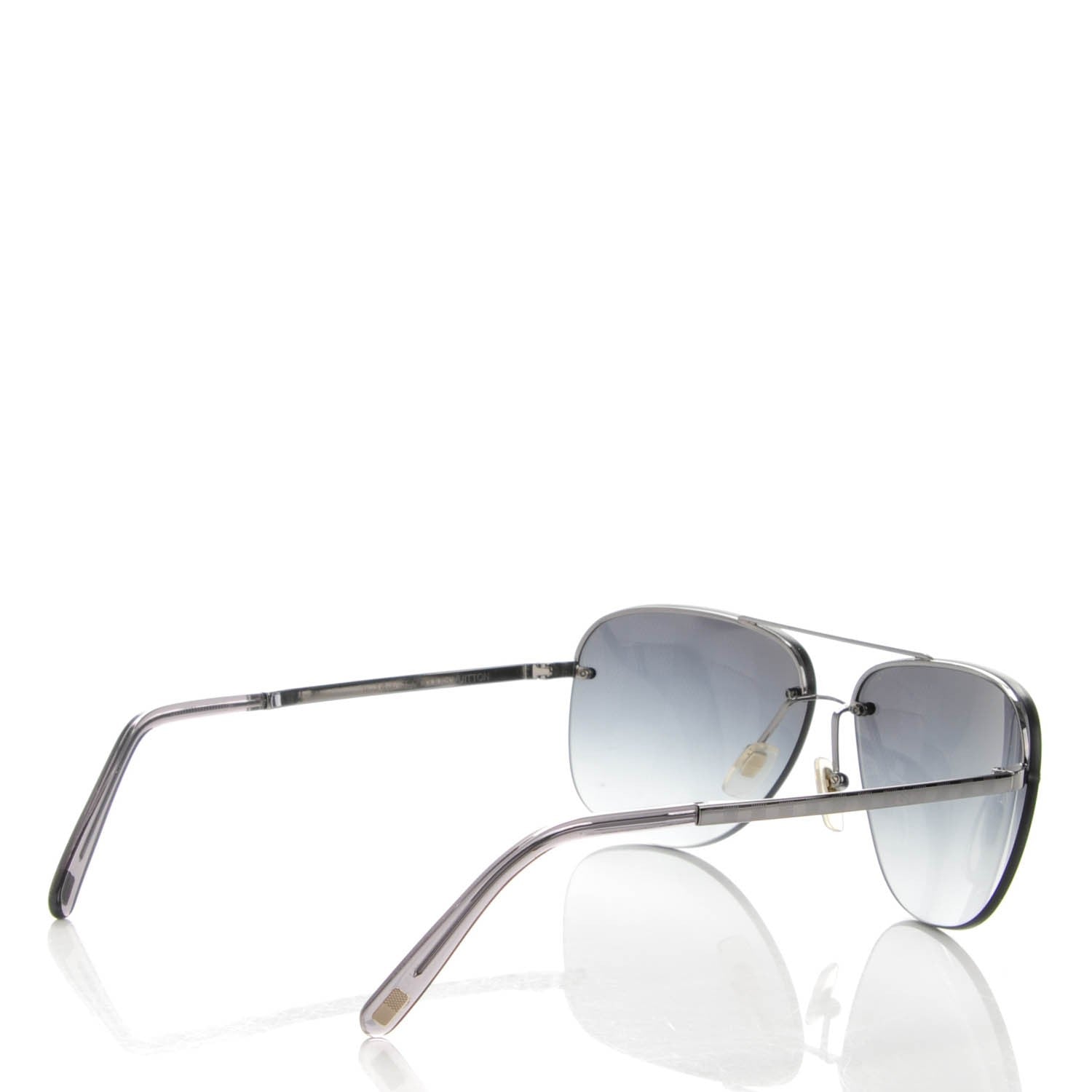 Louis Vuitton Damier Socoa Aviator Sunglasses Z0216U Silver 2 of 8