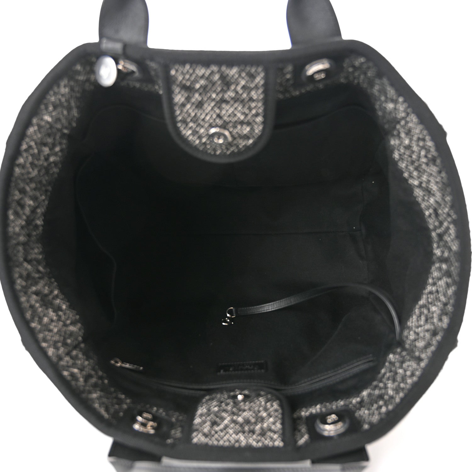 Chanel Mixed Fibers Calfskin Medium Deauville Tote Black 5 of 11