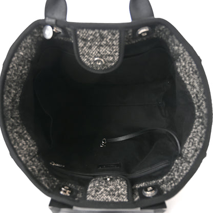 Chanel Mixed Fibers Calfskin Medium Deauville Tote Black 5 of 11