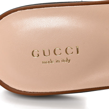Gucci Cosmos Softy Calfskin Interlocking G Cut Out Slide Sandals 39 Cuir 7 of 8