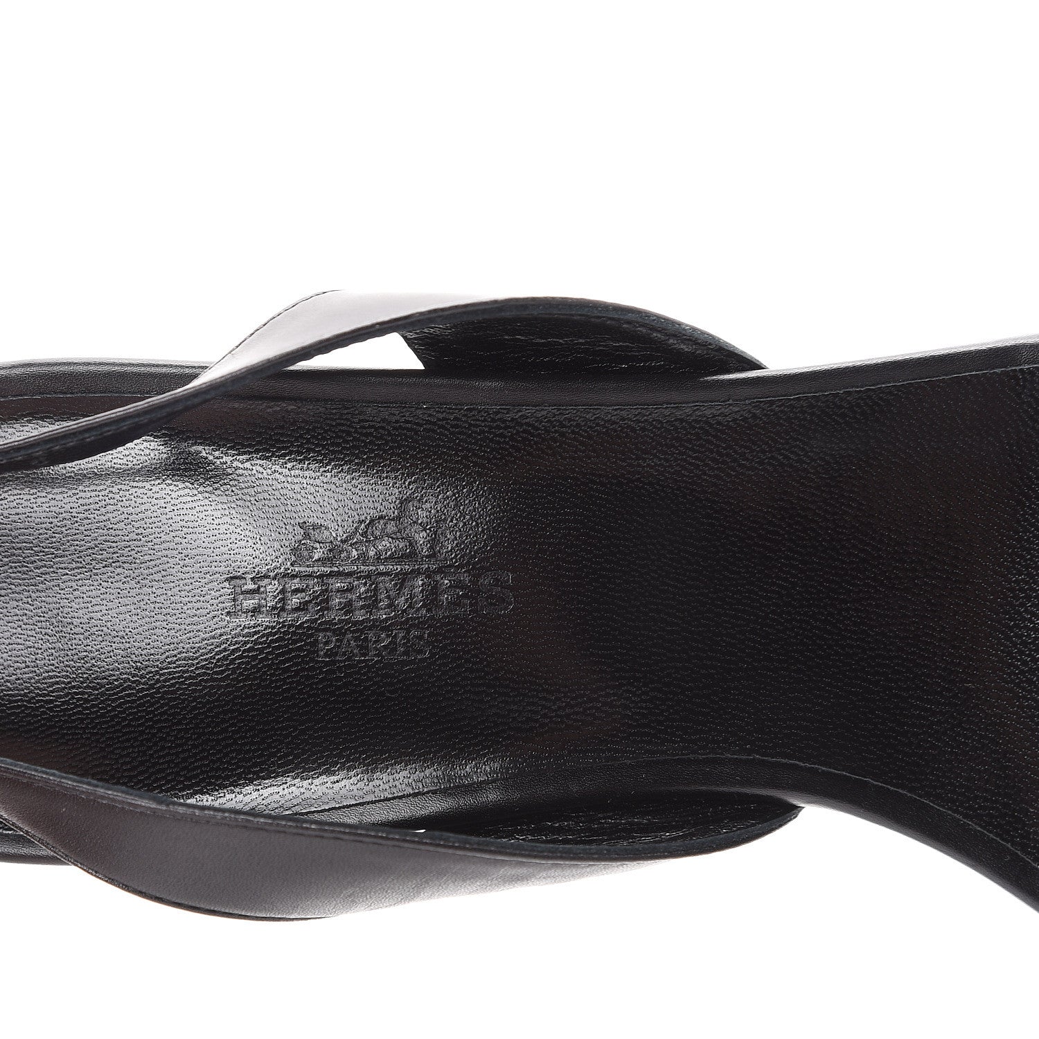 Hermes Calfskin Premiere Sandals 38 Black 7 of 9