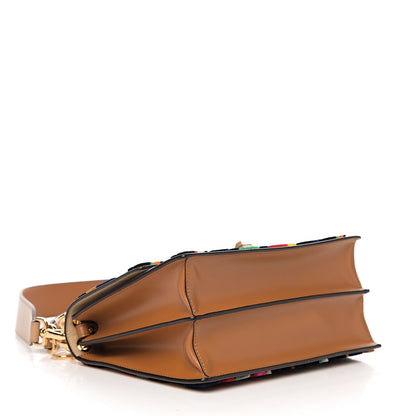 Fendi Vitello Liberty Velvet FF Multicolor Kan I Shoulder Bag Multicolor Cuoio 3 of 10