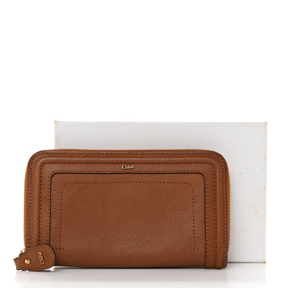 Chloe Calfskin Marcie Long Zip Around Wallet Tan 9 of 9