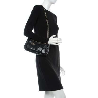 Chanel Lambskin Jersey Scales Flap Black 2 of 7