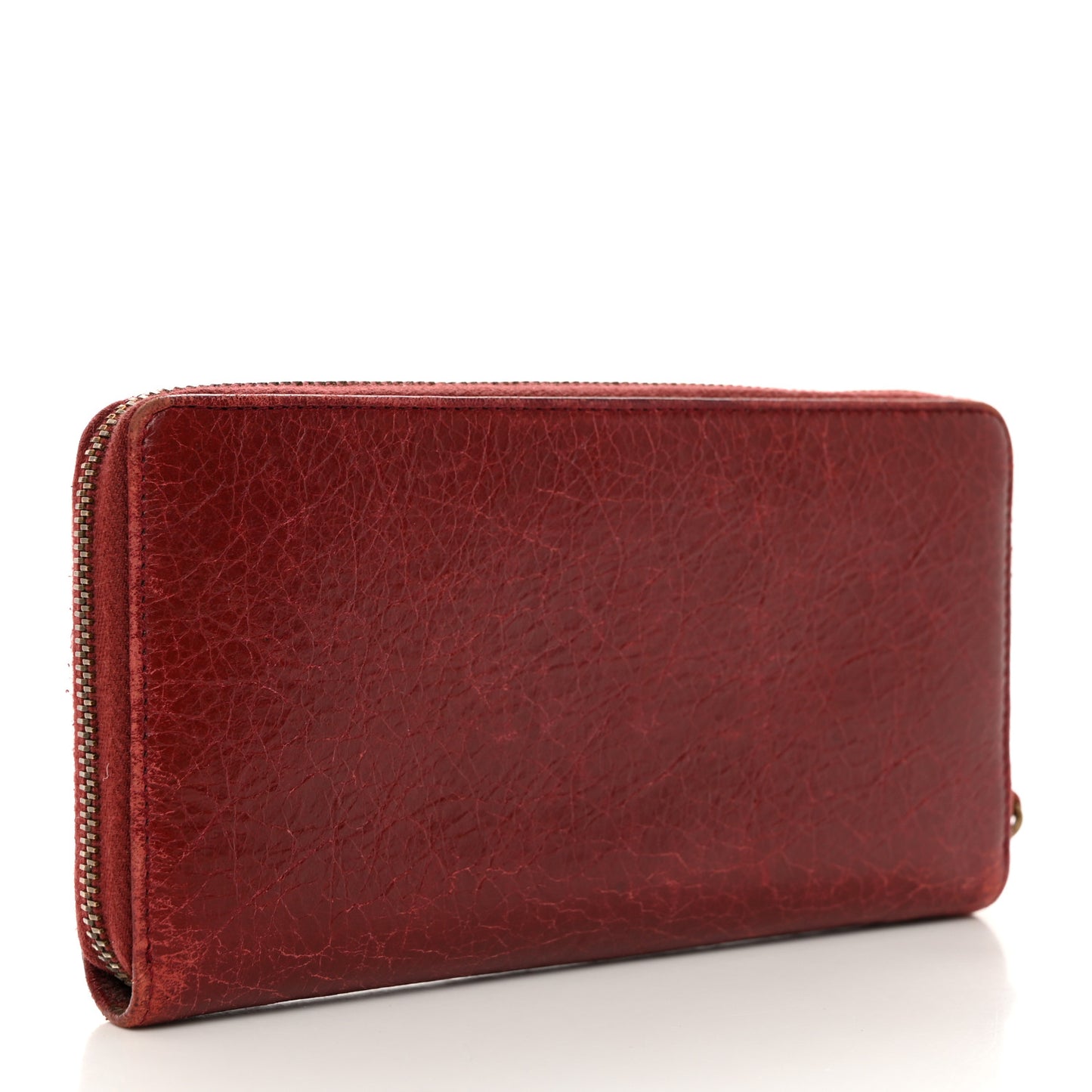 Agneau Classic Hardware Continental Zip Around Wallet Rouge Cerise
