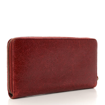 Balenciaga Agneau Classic Hardware Continental Zip Around Wallet Rouge Cerise 3 of 8