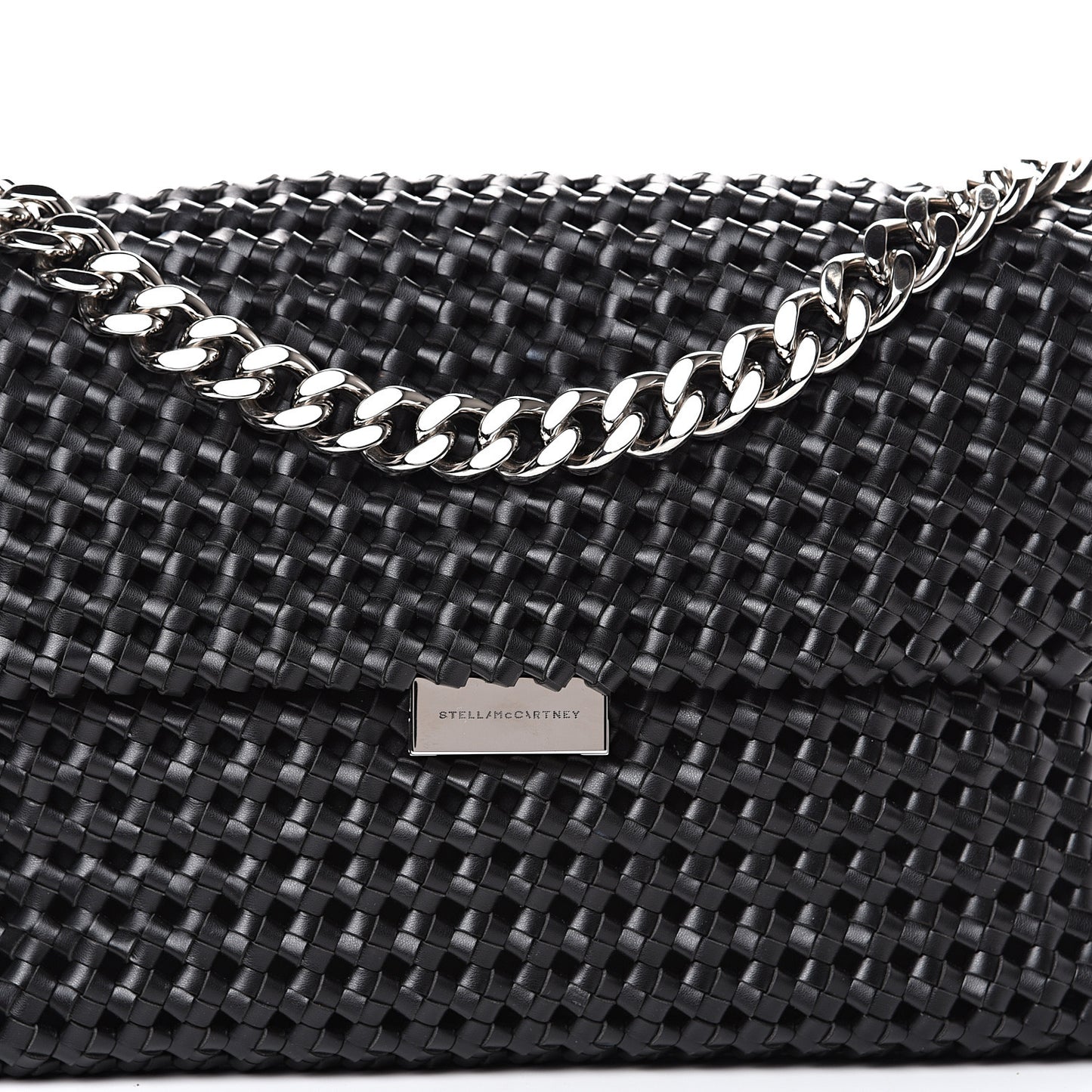 Eco Alter Nappa Weaved Becks Shoulder Bag Black