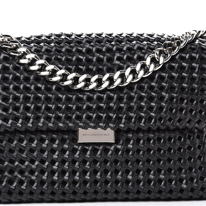 Stella McCartney Eco Alter Nappa Weaved Becks Shoulder Bag Black 7 of 9