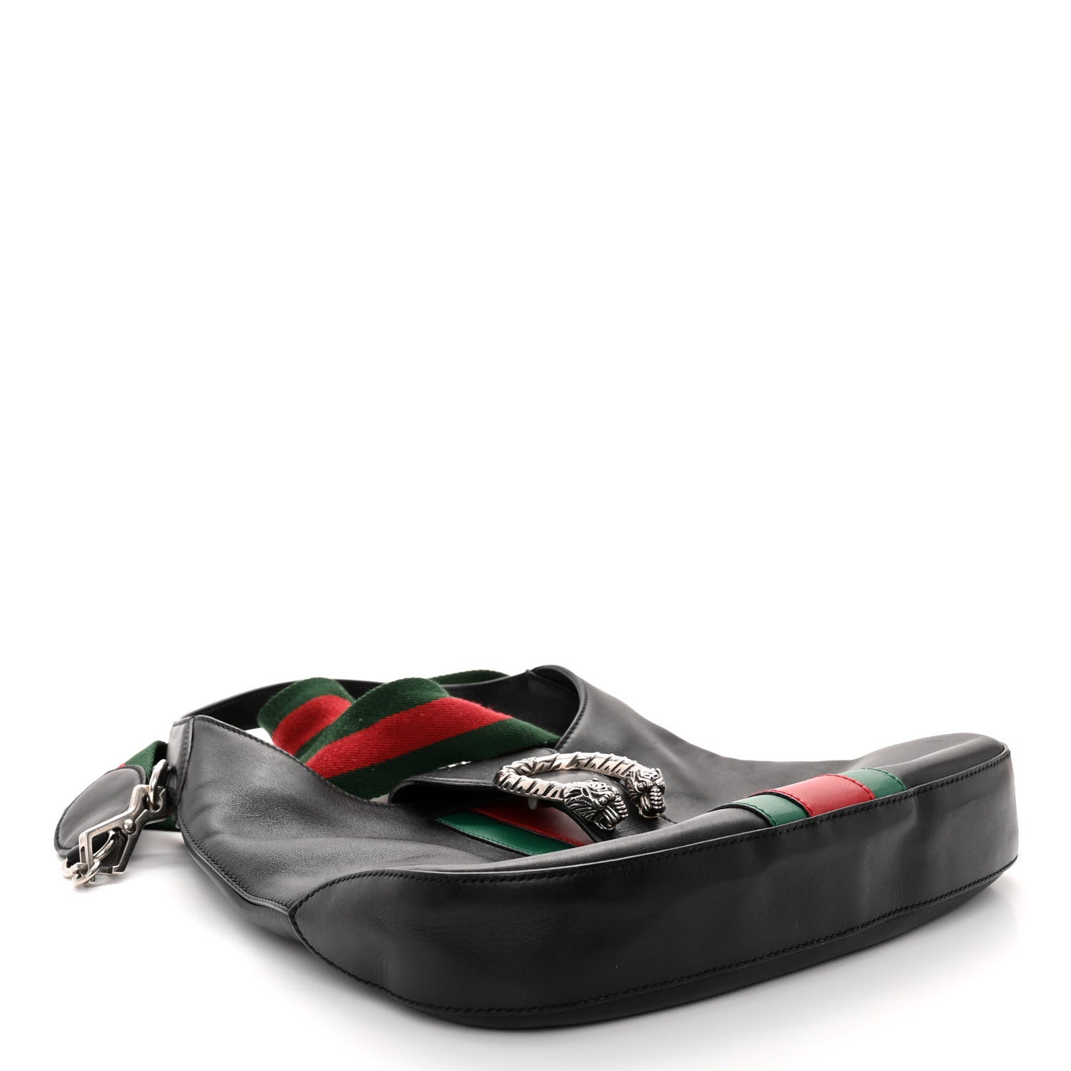 Gucci Calfskin Web Stripe Small Dionysus Hobo Black 4 of 9