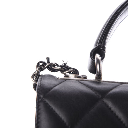 Chanel Lambskin Quilted Small Trendy CC Dual Handle Flap Bag Black 10 of 11