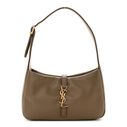 Saint Laurent Padded Lambskin Le 5 A 7 Hobo Dark Peanut 1 of 13