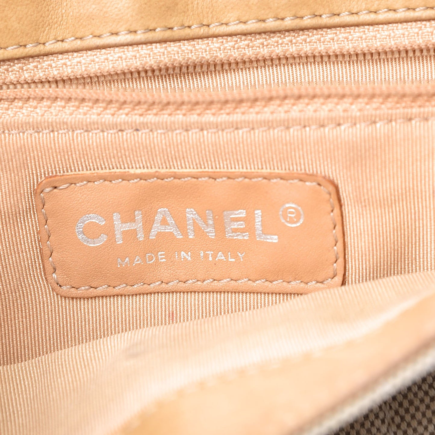 Canvas Camellia N°5 Flap Beige Brown