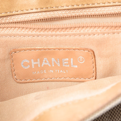 Chanel Canvas Camellia N°5 Flap Beige Brown 6 of 21